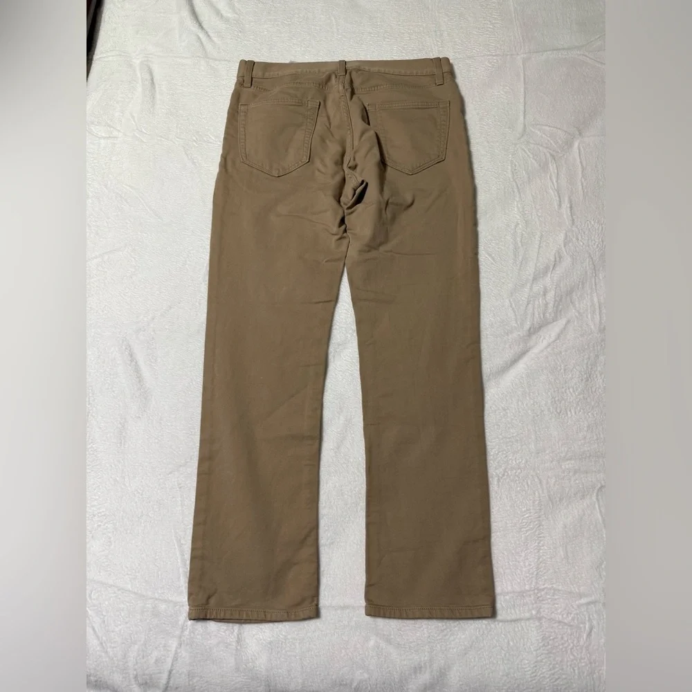 Banana Republic Jeans‎ Mens 32x28 Beige Traveler Slim Straight Stretch Mid Rise